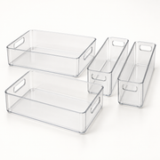 Clear Fridge Organizer Bin Set