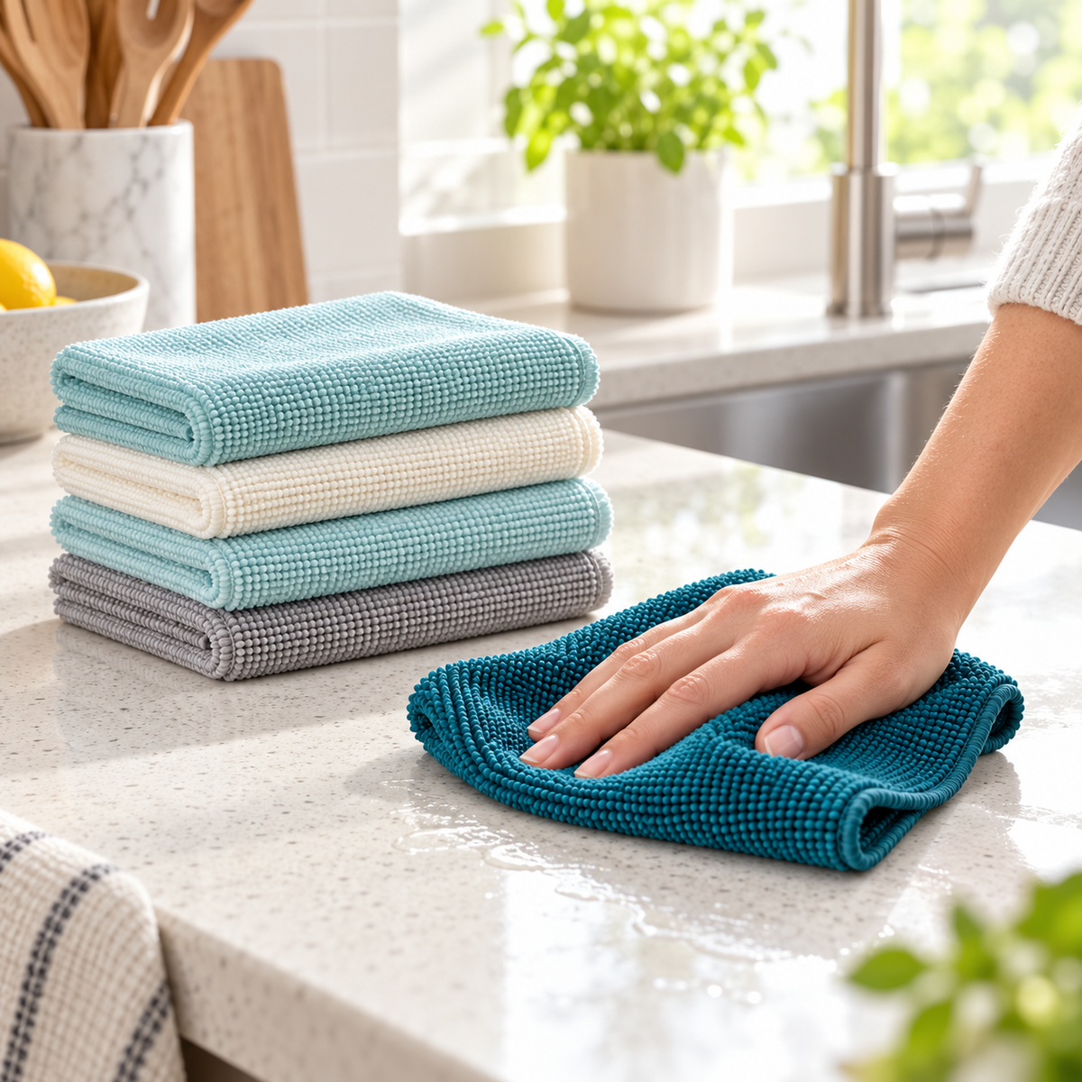 Microfiber Cleaning Cloth Set — lifestyle