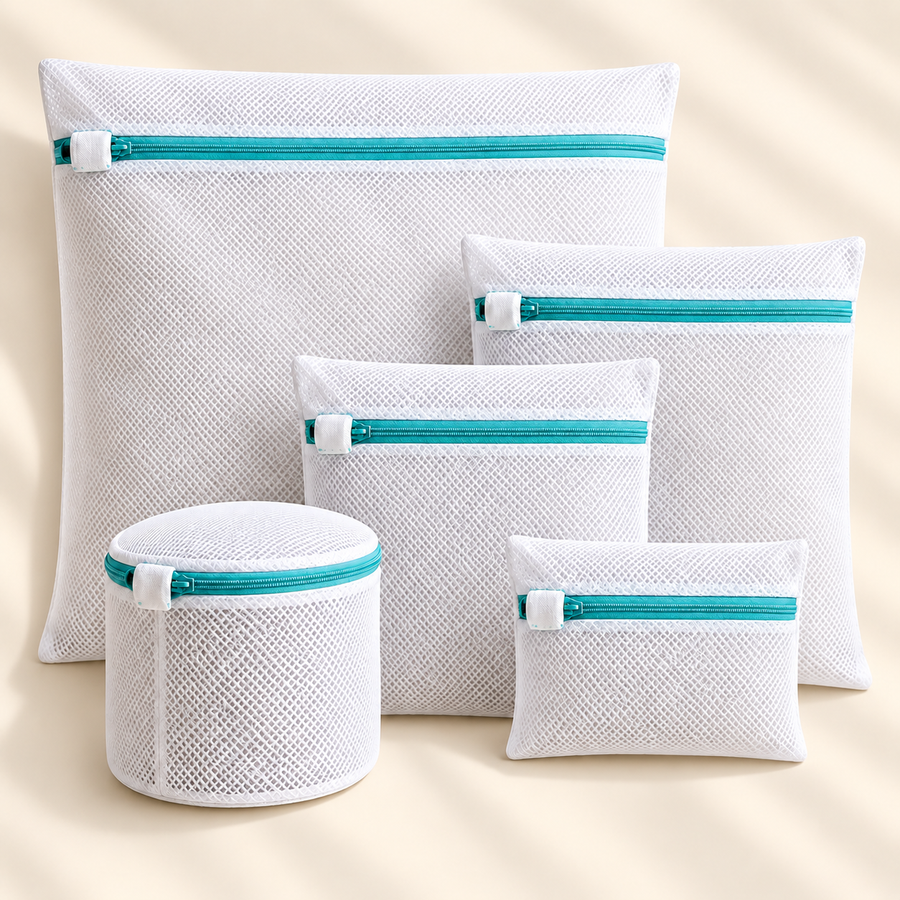 Zippered Laundry Mesh Bag Set — feature