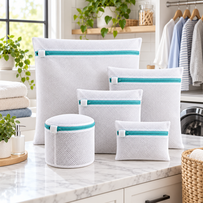 Zippered Laundry Mesh Bag Set — lifestyle